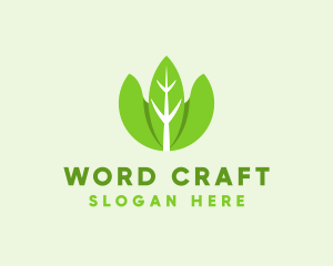 Organic Herb Leaves  logo design