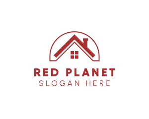 Red Architecture House  logo design