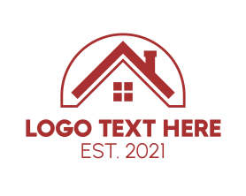 Architecture - Red Architecture House logo design