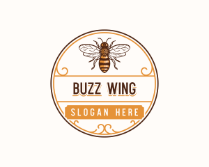 Bee Insect Wings logo design