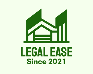 Storage Warehouse - Green Apartment House logo design