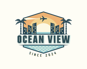 Sunset Ocean Travel logo design