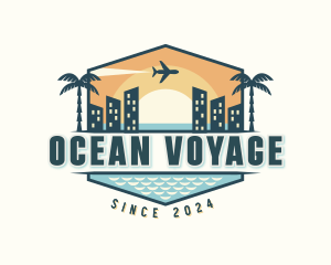 Sunset Ocean Travel logo design