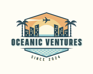 Sunset Ocean Travel logo design