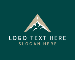Explore - Mountain Star Peak logo design