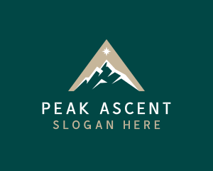 Climb - Mountain Star Peak logo design