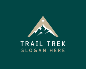 Hike - Mountain Star Peak logo design