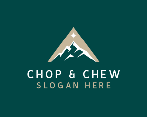 Alpine - Mountain Star Peak logo design