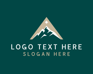 Travel - Mountain Star Peak logo design