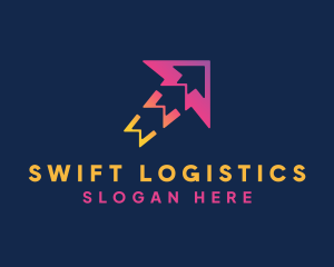 Logistics - Gradient Logistics Arrow logo design