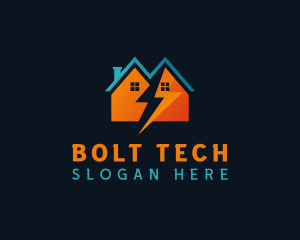 Bolt - Lightning Bolt House logo design