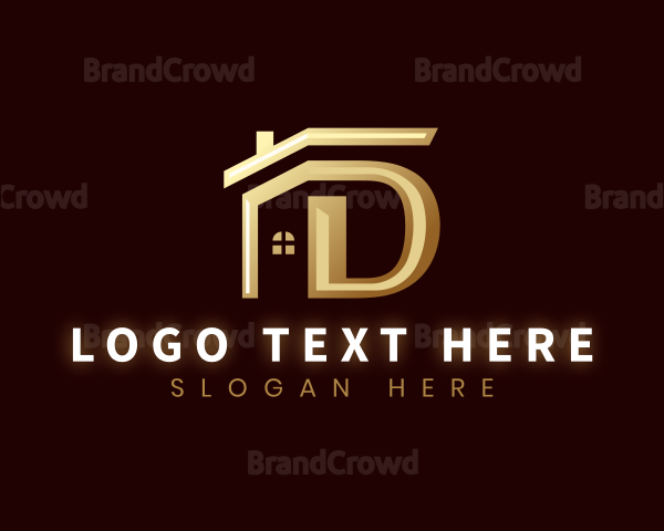 Luxury Real Estate House Letter D Logo