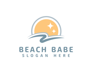 Sunny Beach Ocean  logo design