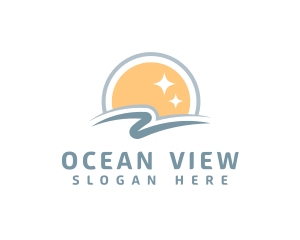 Sunny Beach Ocean  logo design