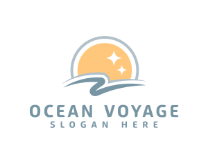 Sunny Beach Ocean  logo design