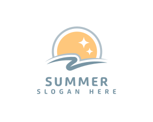 Sunny Beach Ocean  logo design