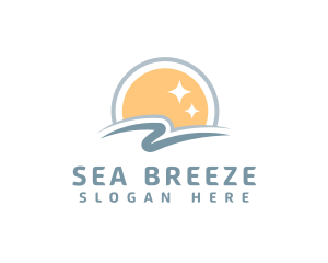 Sunny Beach Ocean  logo design