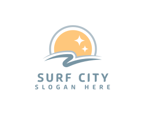 Sunny Beach Ocean  logo design