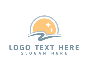 Ocean - Sunny Beach Ocean logo design