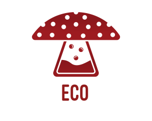Ingredients - Mushroom Lab Flask logo design
