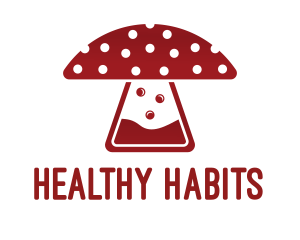 Dietitian - Mushroom Lab Flask logo design