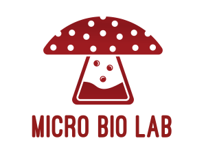 Mushroom Lab Flask logo design