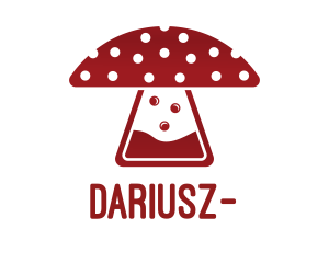 California - Mushroom Lab Flask logo design
