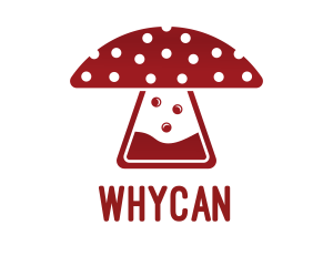 Shroom - Mushroom Lab Flask logo design