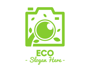 Photo Booth - Green Leaf Lens logo design