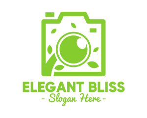 Shutter - Green Leaf Lens logo design