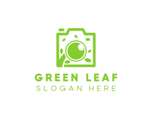 Green Leaf Lens logo design