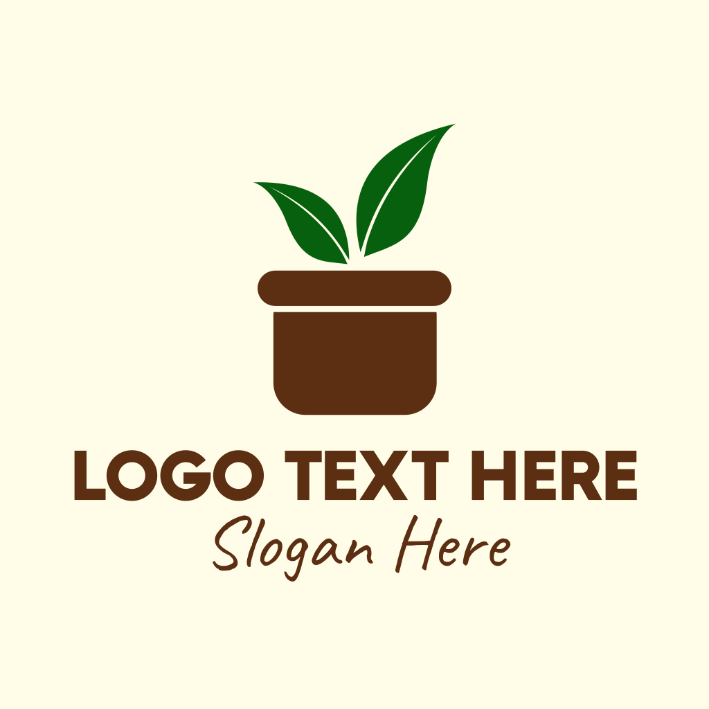 Boho Plant Pot Logo BrandCrowd Logo Maker