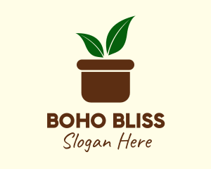 Boho Plant Pot logo design