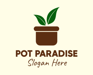 Pot - Boho Plant Pot logo design