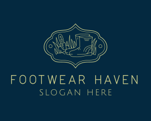 Garden Trowel & Boots logo design