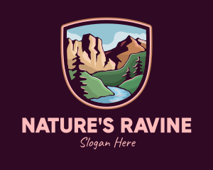 Ravine - Lake Outdoor Badge logo design