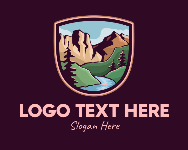 Destination - Lake Outdoor Badge logo design