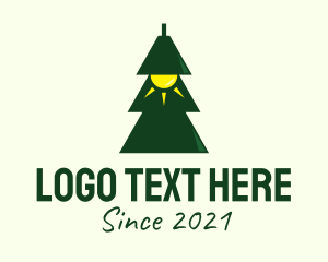 Lamp - Pine Tree Light logo design