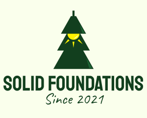 Christmas - Pine Tree Light logo design