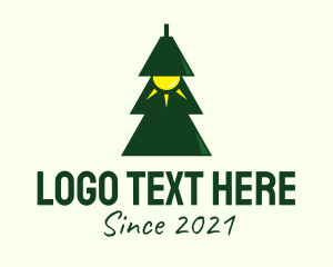 Lampshade - Pine Tree Light logo design