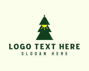 Eco Friendly - Pine Tree Light logo design