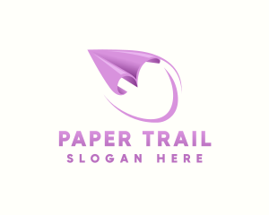 Logistics Paper Plane Courier logo design