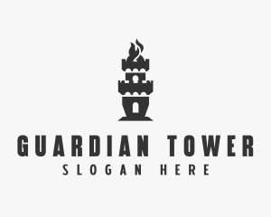 Torch Tower Medieval logo design