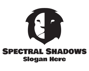 Lion Face Shadow logo design