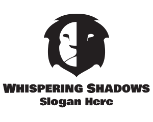 Lion Face Shadow logo design