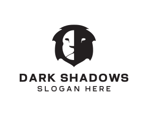 Lion Face Shadow logo design