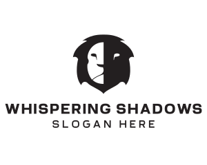 Lion Face Shadow logo design