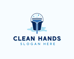 Cleaning Bucket Sanitation logo design