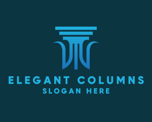 Legal Column Pillar logo design