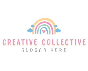 Creative Playful Rainbow logo design